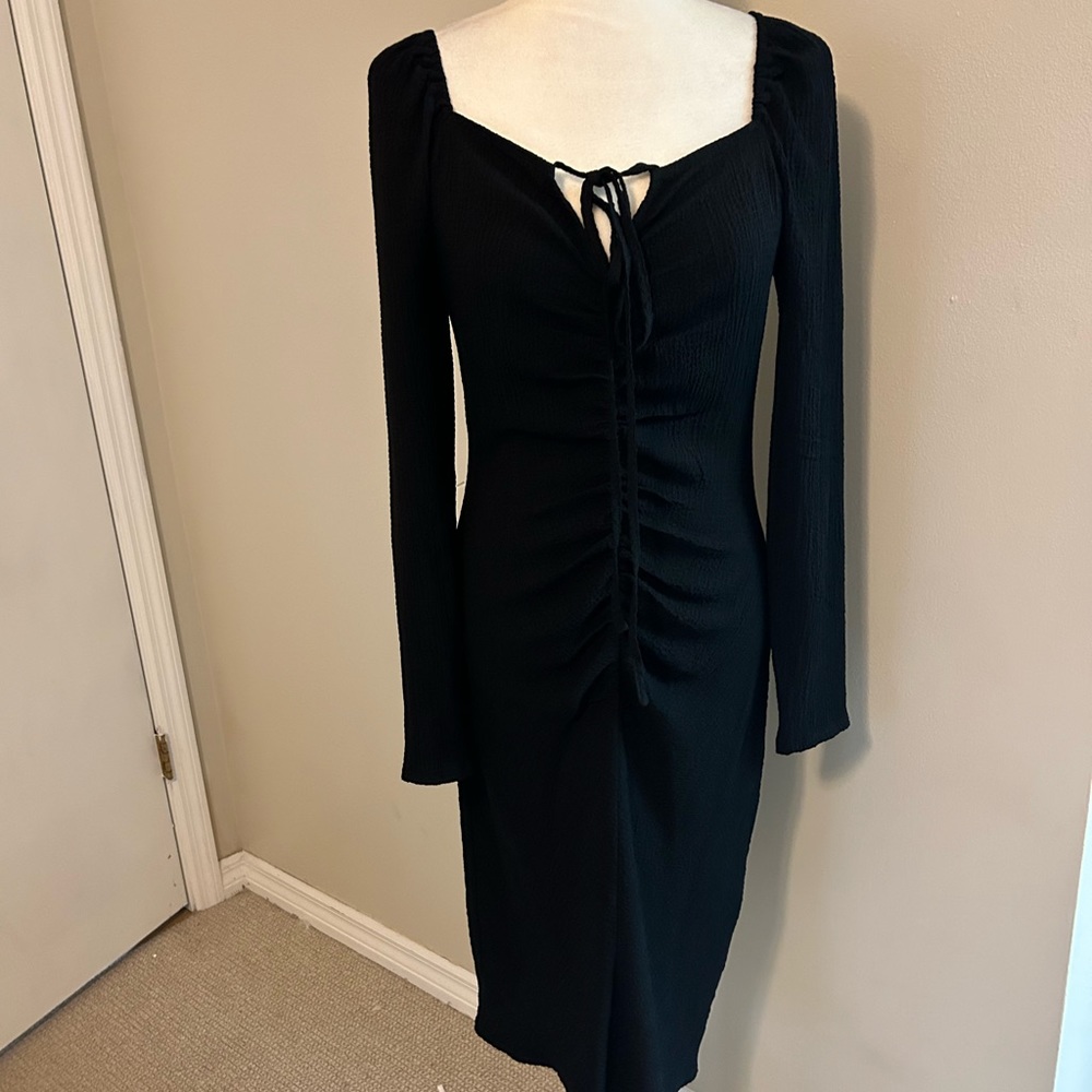 Sanctuary Size M Ruched Black Dress‎